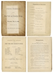 Program From the Opening Ceremonies of the Brooklyn Bridge in 1883